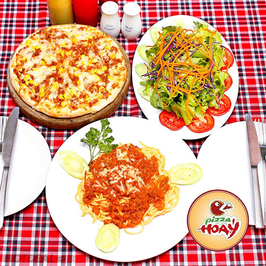 Combo Pizza, Mỳ Ý Kèm Salat Cho 2 Người Tại Pizza Hoa Ý