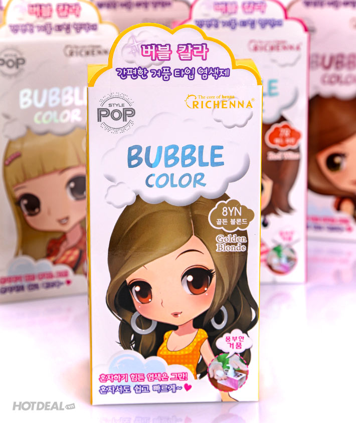 Thuốc Nhuộm Hàn Quốc Pop Bubble Tặng Kèm Bộ Nâng Tông