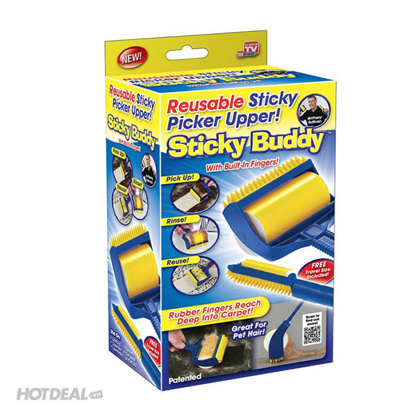 Cây Lăn Bụi Quần Áo Sticky Buddy – Tặng Kèm 1 Đầu Chải Thay Thế
