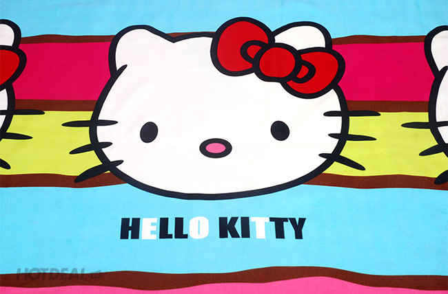 BST Drap Cotton Nhung Họa Tiết Hello Kitty