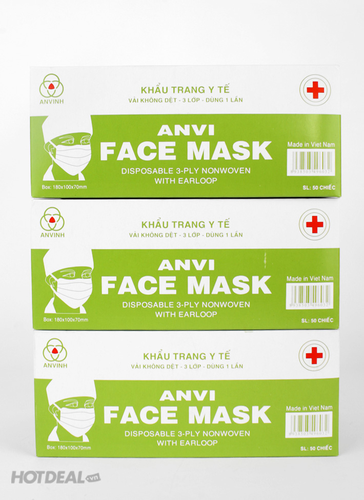 Combo 03 Hộp Khẩu Trang Y Tế Face Mask