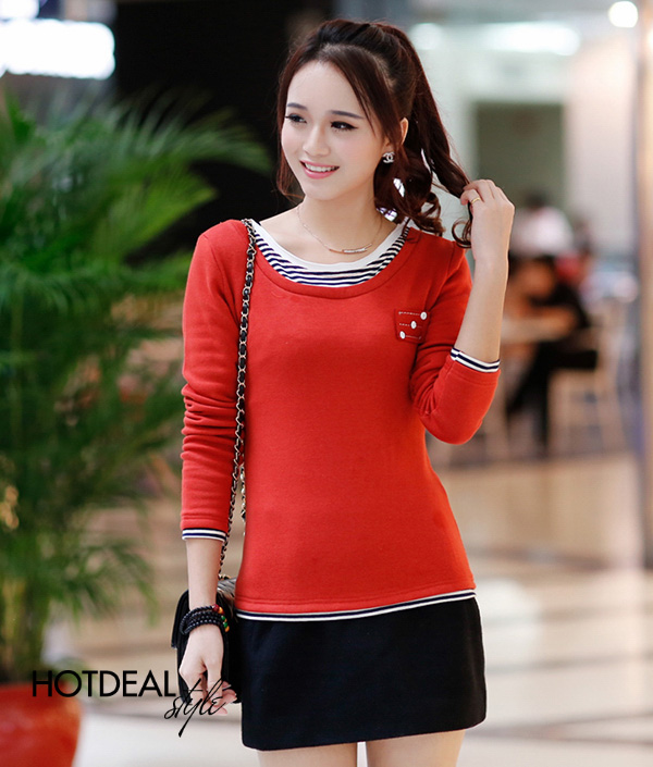 &Aacute;o Thun Phối Sọc Candy