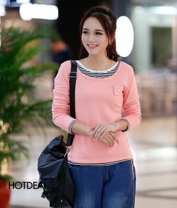 &Aacute;o Thun Phối Sọc Candy