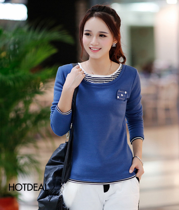 &Aacute;o Thun Phối Sọc Candy