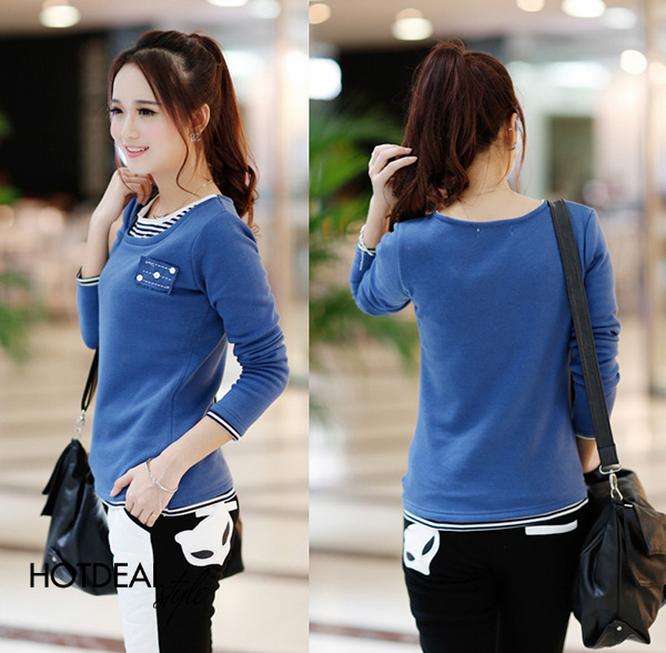 &Aacute;o Thun Phối Sọc Candy