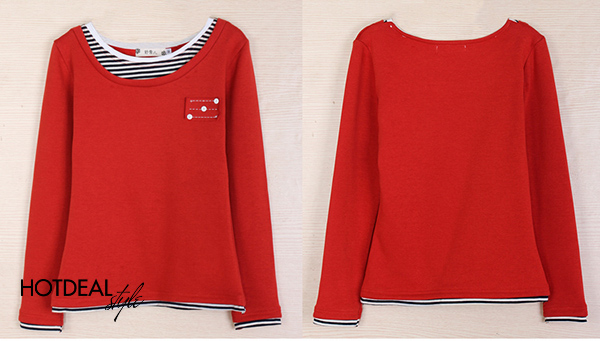 &Aacute;o Thun Phối Sọc Candy