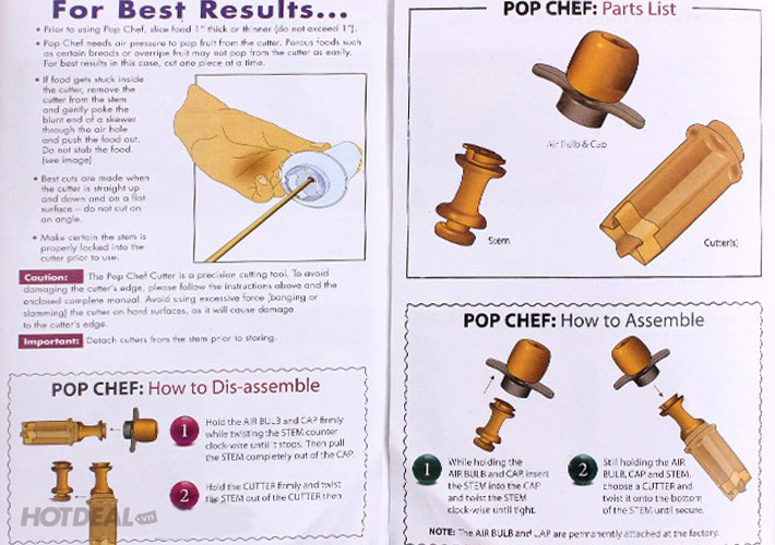 Bộ Khuôn Cắt Trái Cây Siêu Nhanh Pop Chef Tạo Hình Dáng Độc Đáo