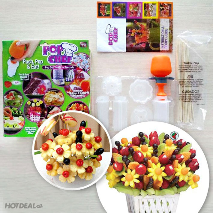 Bộ Khuôn Cắt Trái Cây Siêu Nhanh Pop Chef Tạo Hình Dáng Độc Đáo