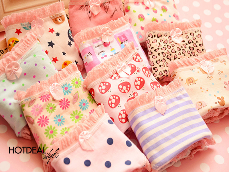 Combo 04 Quần Lót Cotton Dễ Thương