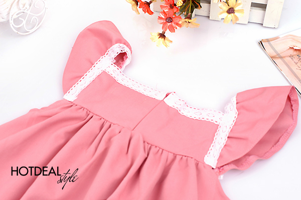 Đầm Amie Amie Hồng Xinh Xắn Cho Bé
