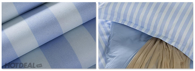 Bộ Drap Cotton Xanh Pastel Ngọt Ngào - Kèm Mền