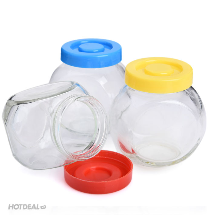 Combo 3 hủ thuỷ tinh đựng gia vị