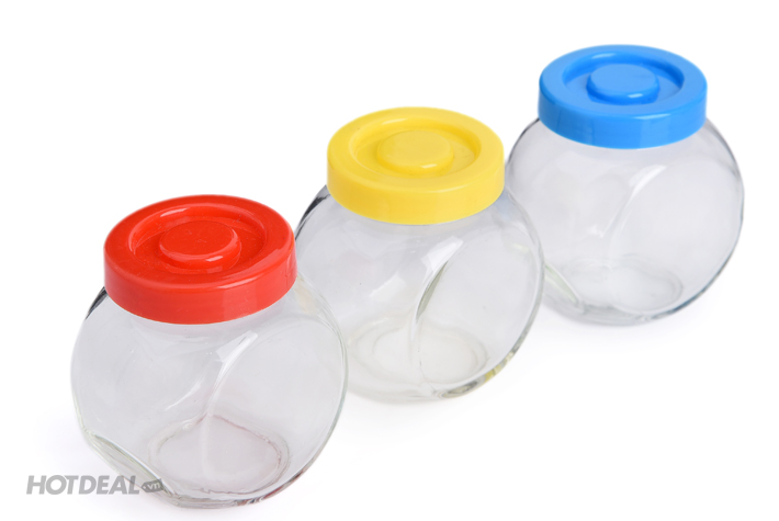 Combo 3 hủ thuỷ tinh đựng gia vị