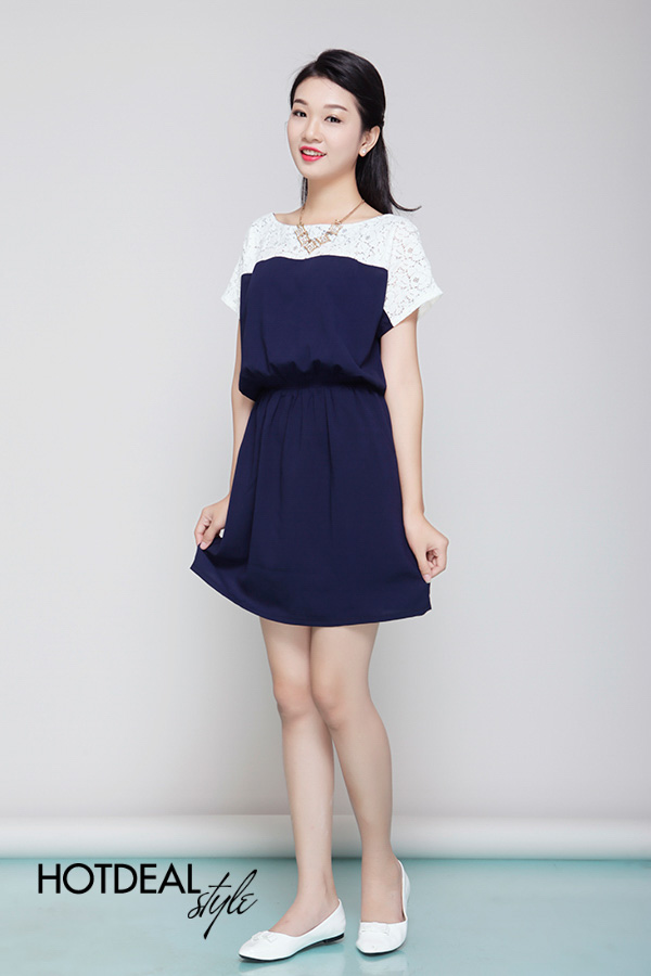 Đầm Dạo Phố Lina Phối Ren