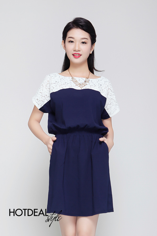 Đầm Dạo Phố Lina Phối Ren
