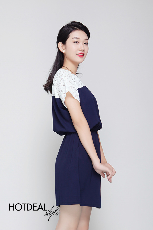 Đầm Dạo Phố Lina Phối Ren