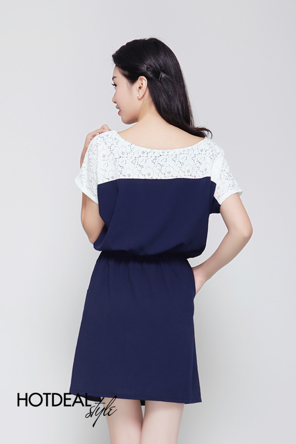 Đầm Dạo Phố Lina Phối Ren
