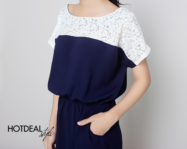Đầm Dạo Phố Lina Phối Ren
