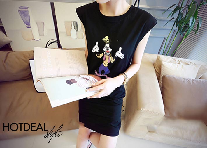 Đầm Thun Hoạt H&igrave;nh Ch&oacute; Goofy