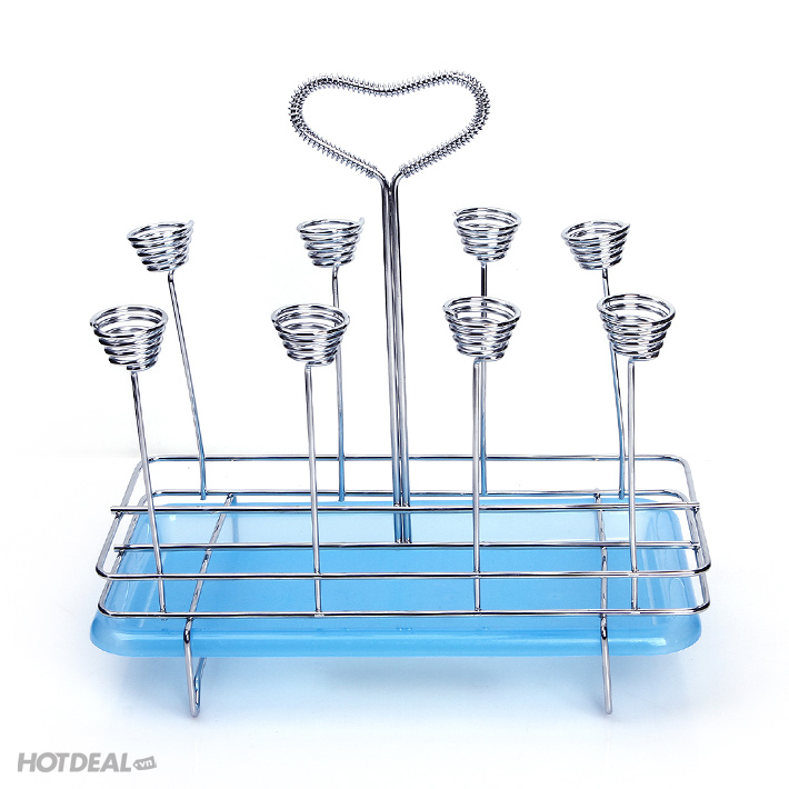 Khay Úp Ly Inox Chắc Chắn Có Tay Cầm Tiện Dụng (Khay 8)