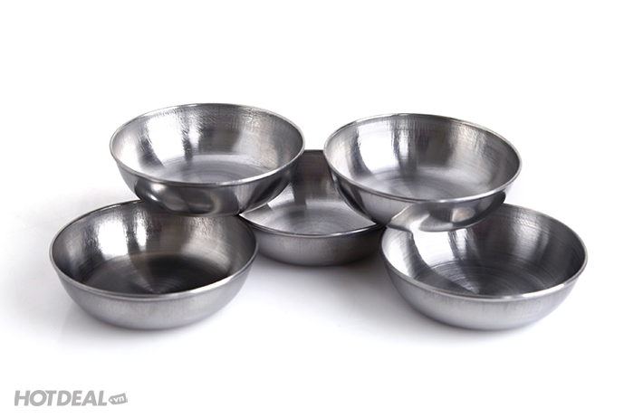 Combo 10 Chén Inox Làm Rau Câu, Bánh Bèo, Bánh Flan