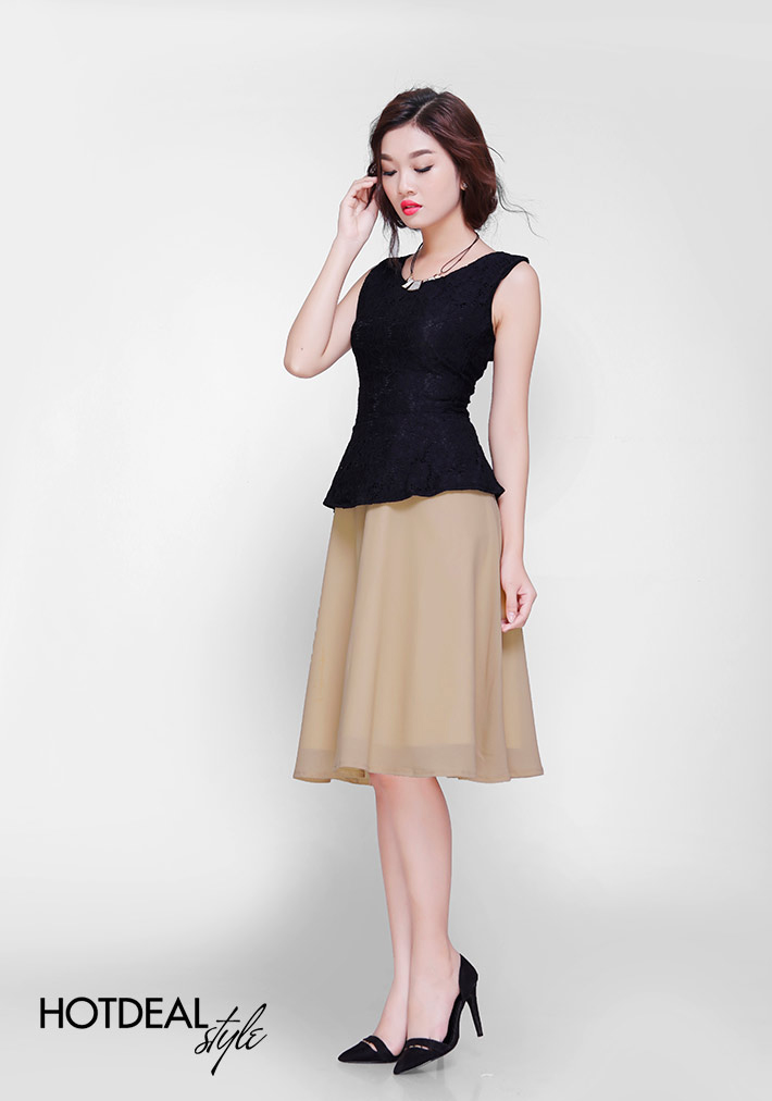 Set Chân Váy + Áo Ren Công Sở