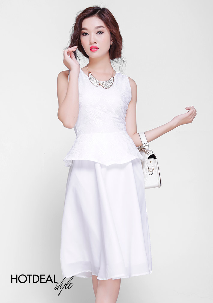 Set Chân Váy + Áo Ren Công Sở