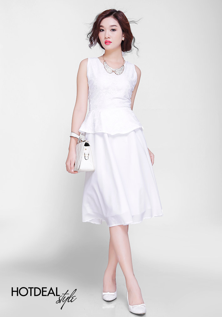 Set Chân Váy + Áo Ren Công Sở