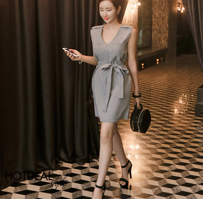 Đầm Linen Vichy S&agrave;nh Điệu