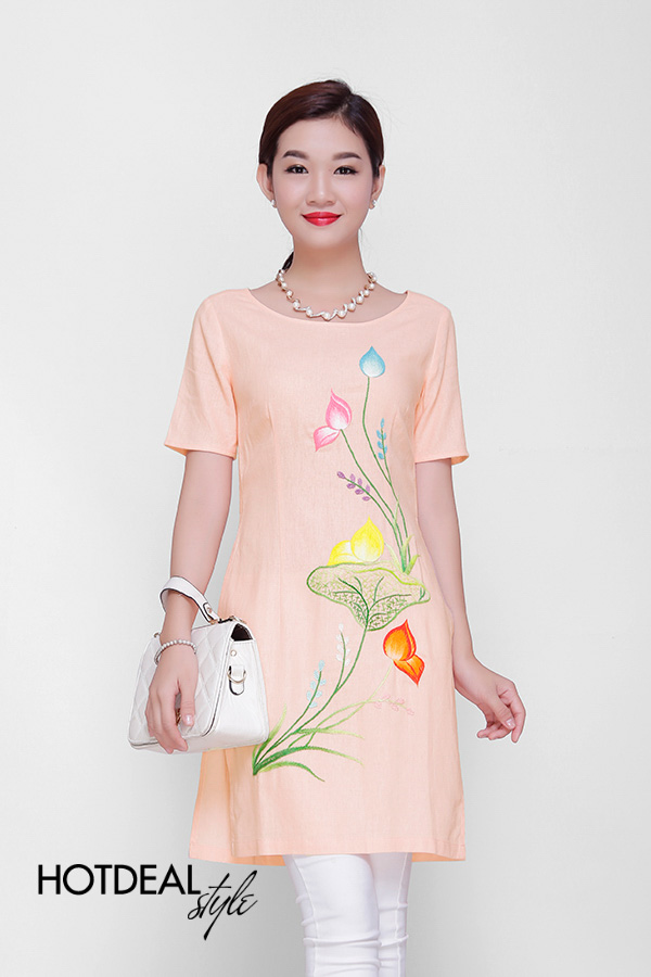 Mùa xuân và mùa hè 2019 nổi tiếng váy thêu dân tộc trung niên phụ nữ