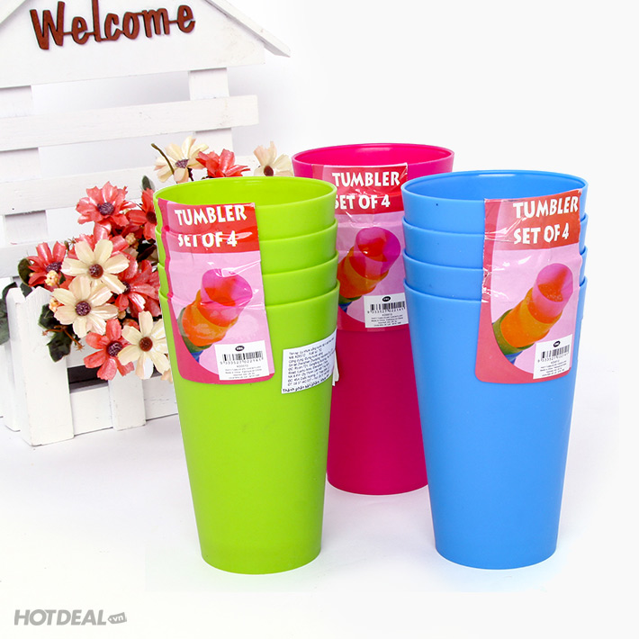 Bộ 4 Ly Nhựa Uống Nước UBL (KD0012)