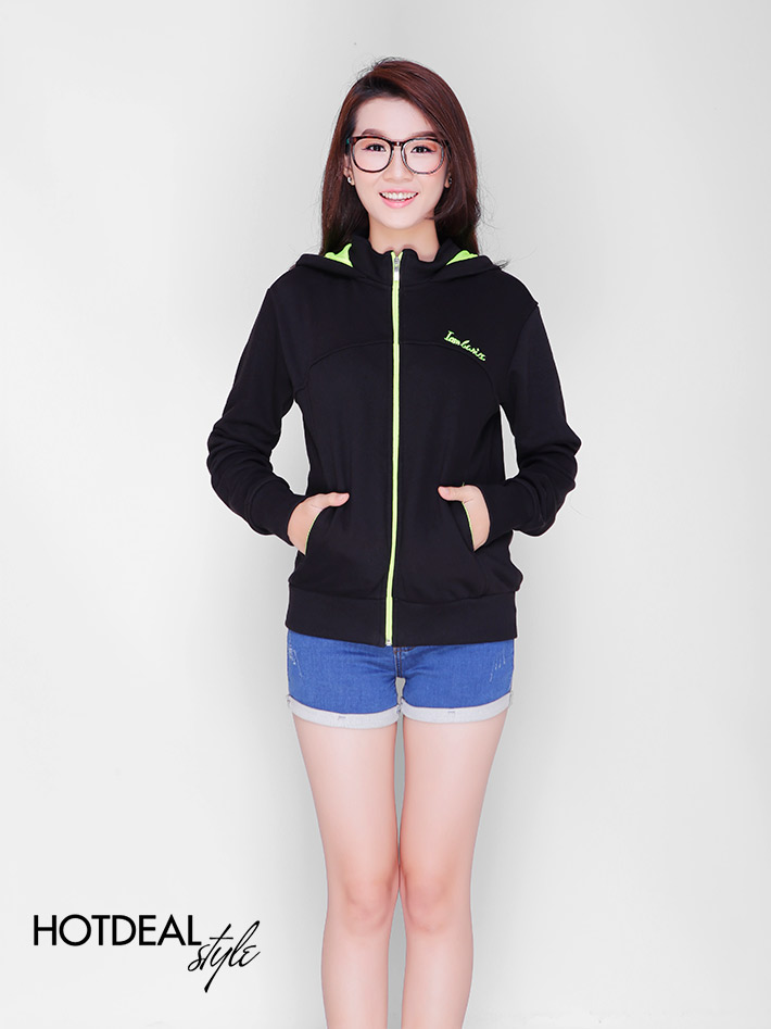 Áo Khoác Xỏ Ngón Phối Màu Neon