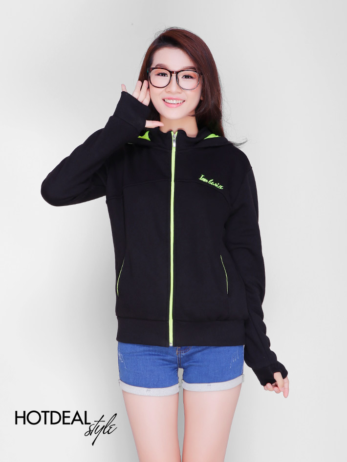 Áo Khoác Xỏ Ngón Phối Màu Neon