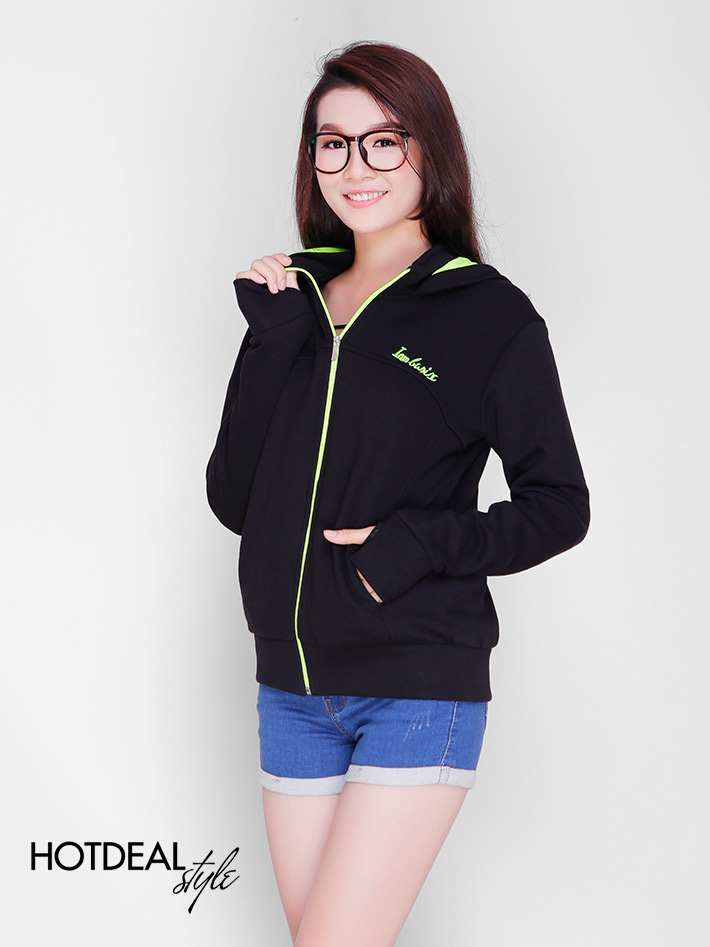 Áo Khoác Xỏ Ngón Phối Màu Neon