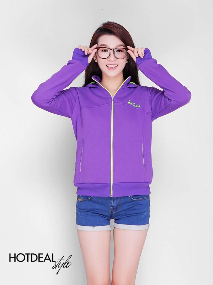 Áo Khoác Xỏ Ngón Phối Màu Neon