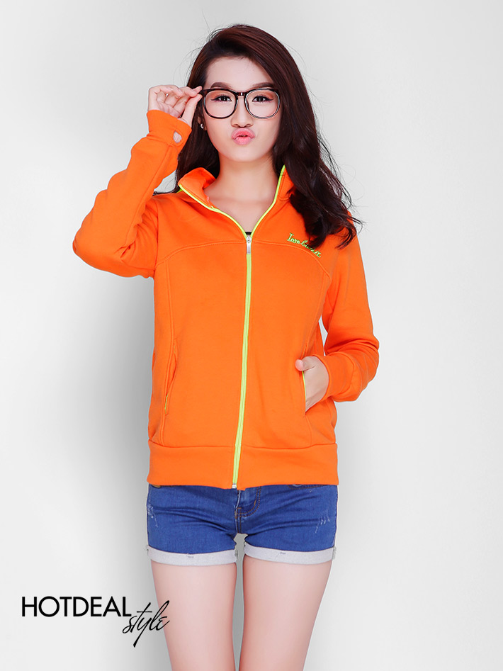 Áo Khoác Xỏ Ngón Phối Màu Neon
