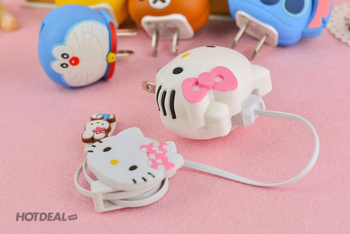 Combo 2 Vỏ Bọc Củ Sạc iPhone Hình Thú Ngộ Nghĩnh