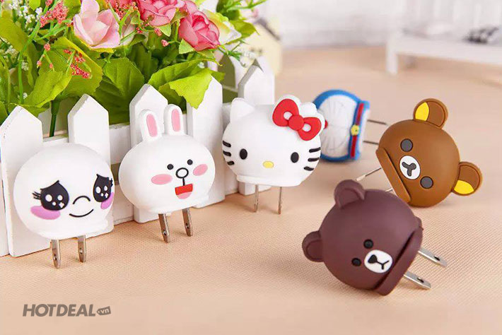 Combo 2 Vỏ Bọc Củ Sạc iPhone Hình Thú Ngộ Nghĩnh