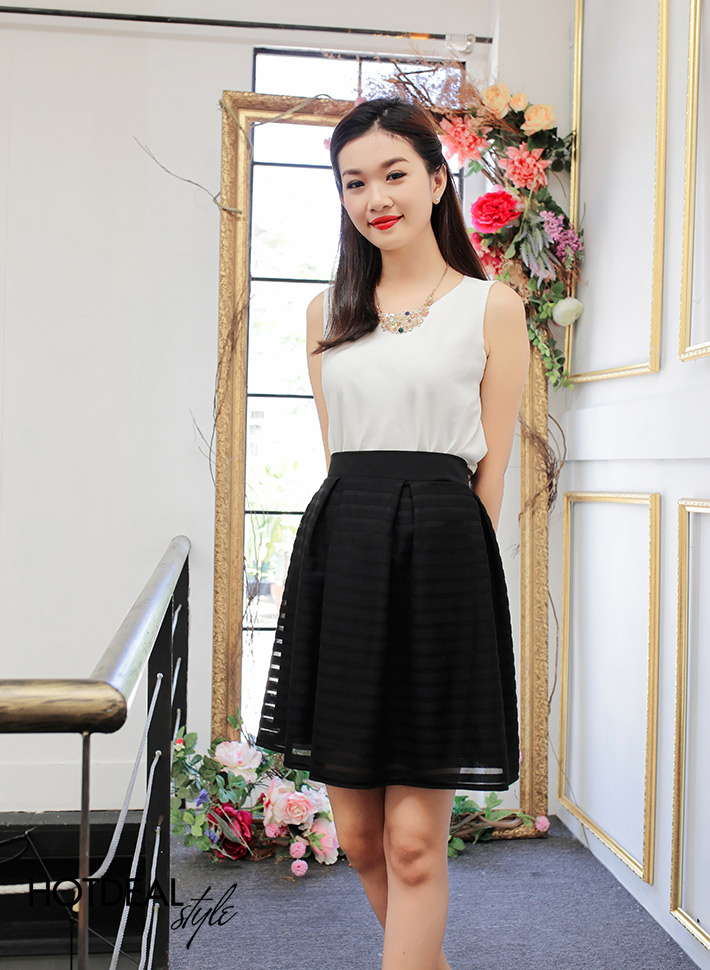 Chân váy ren xếp ly xinh xắn thời trang - Chân váy | ThờiTrangNữ.vn