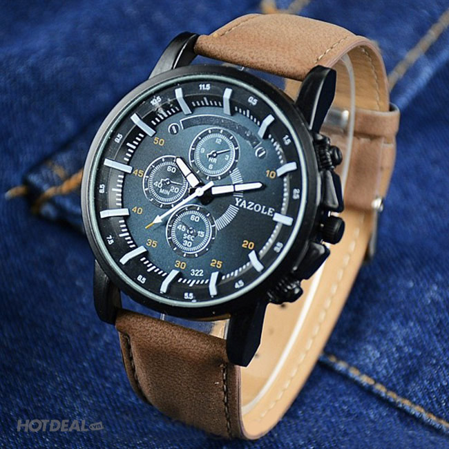 Đồng Hồ Thể Thao Yazole DHK012 Màu Nâu Đen
